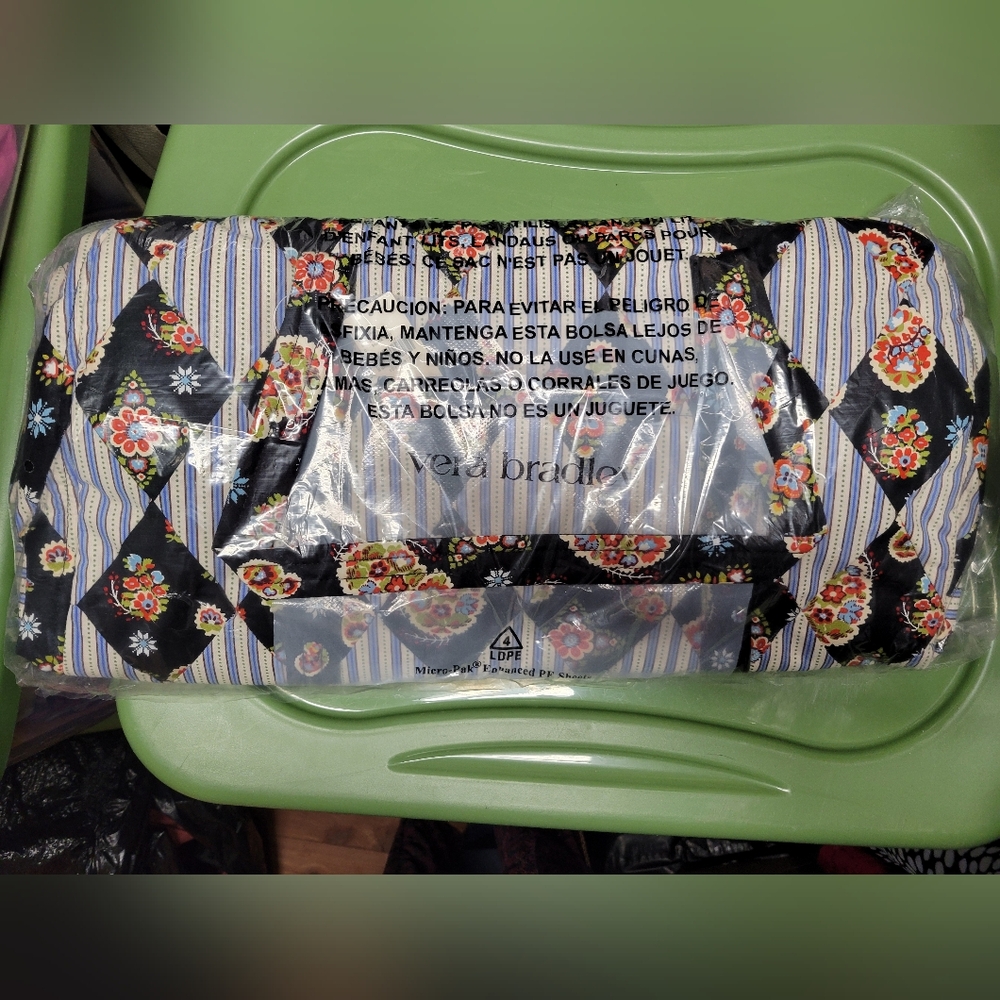 Vera Bradley Miramar Duffle Anthropologie Collab Diamond Nwt